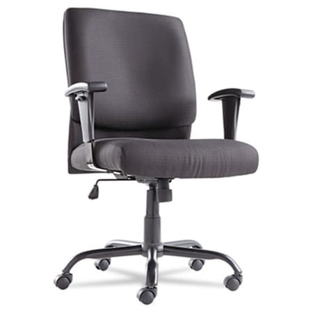 D2D Big & Tall Mid-Back Swivel-Tilt Chair, Fabric, Black D239379